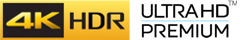 Logos von 4K HDR und Ultra HD Premium