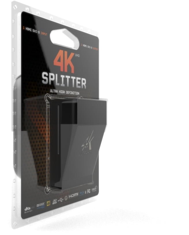 HDfury Splitter 4K UHD - HDMI-Splitter 1 Eingang, 2 Ausgänge
