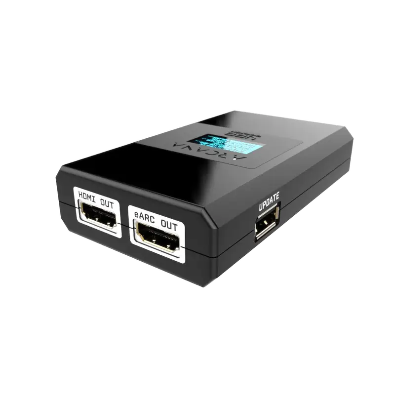 HDfury Arcana 2 OLED-Display mit Signalinfos zu 4K120 VRR