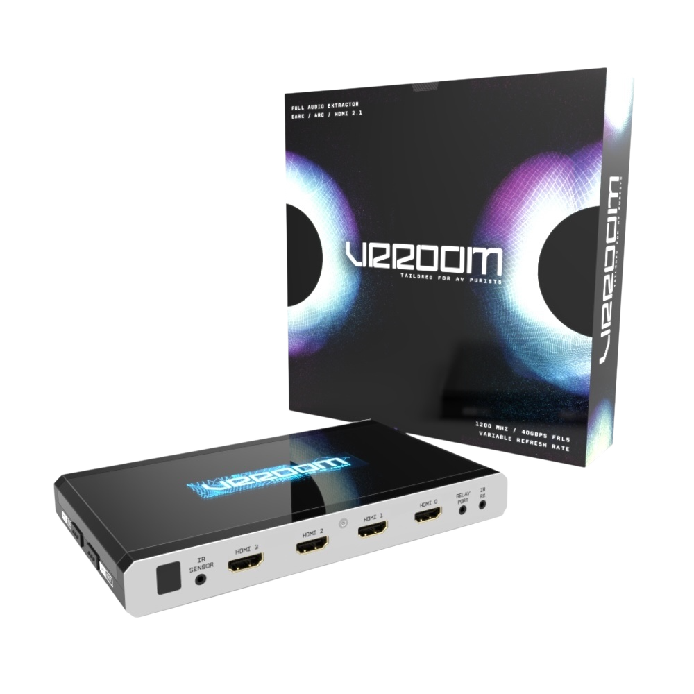 HDfury VRROOM 8K HDMI 2.1 Matrix und Audio-Extraktor – Verpackung Vorderseite