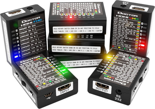 Dr HDMI 4K zwischen HDMI-Quelle und Display angeschlossen