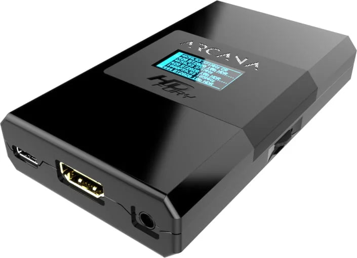 HDfury Arcana Anschlüsse: HDMI in, HDMI out und eARC out zur Soundbar