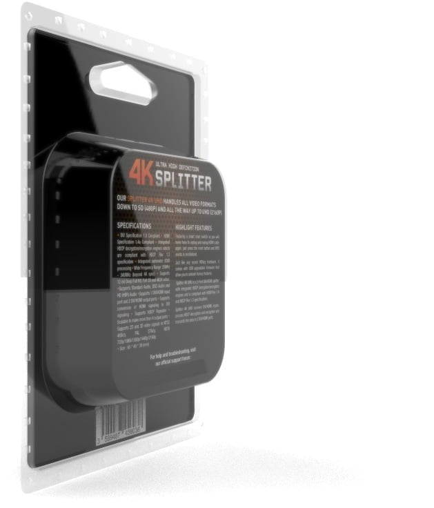 HDfury Splitter 4K UHD - HDMI-Splitter 1 Eingang, 2 Ausgänge