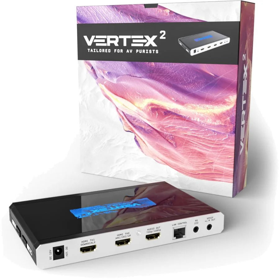 HDfury Vertex 2 mit der Vorderseite der Verpackung